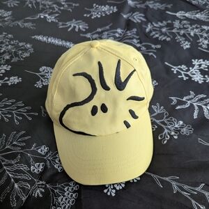 Yellow Cap with Black Graphic